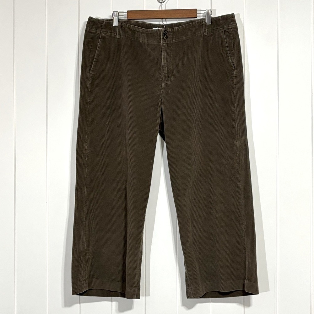 J. Jill Wide Leg Crop Corduroy Trousers size 18